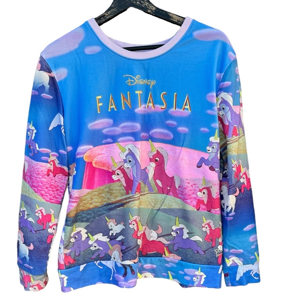 Peter Alexander Disney Fantasia Unicorn Print Sweatshirt - Blue & Pink